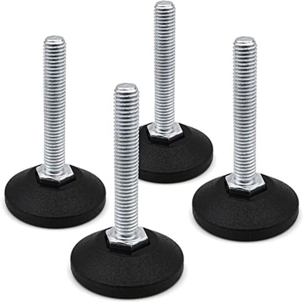 4 x verstelbare schroef Ø 38 mm met gegalvaniseerde verstelbare schroef M8 x 70 mm