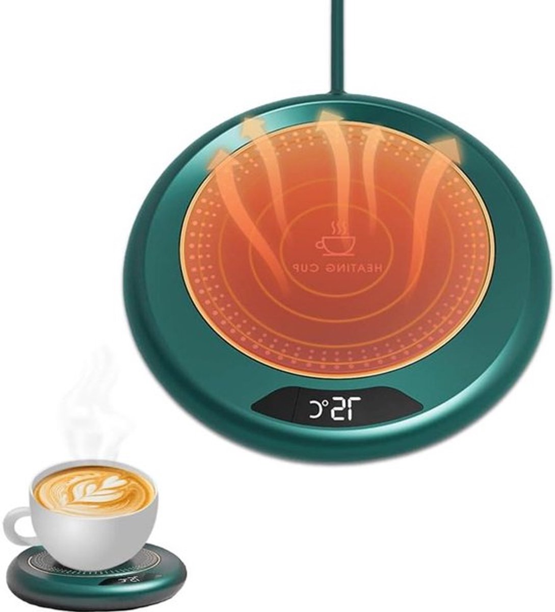Koffieverwarmer bekerwarmer met 3 temperatuurinstellingen, automatische uitschakeling en bureaudesign – Voor kantoor en thuis, ideaal voor koffie, thee of melk.