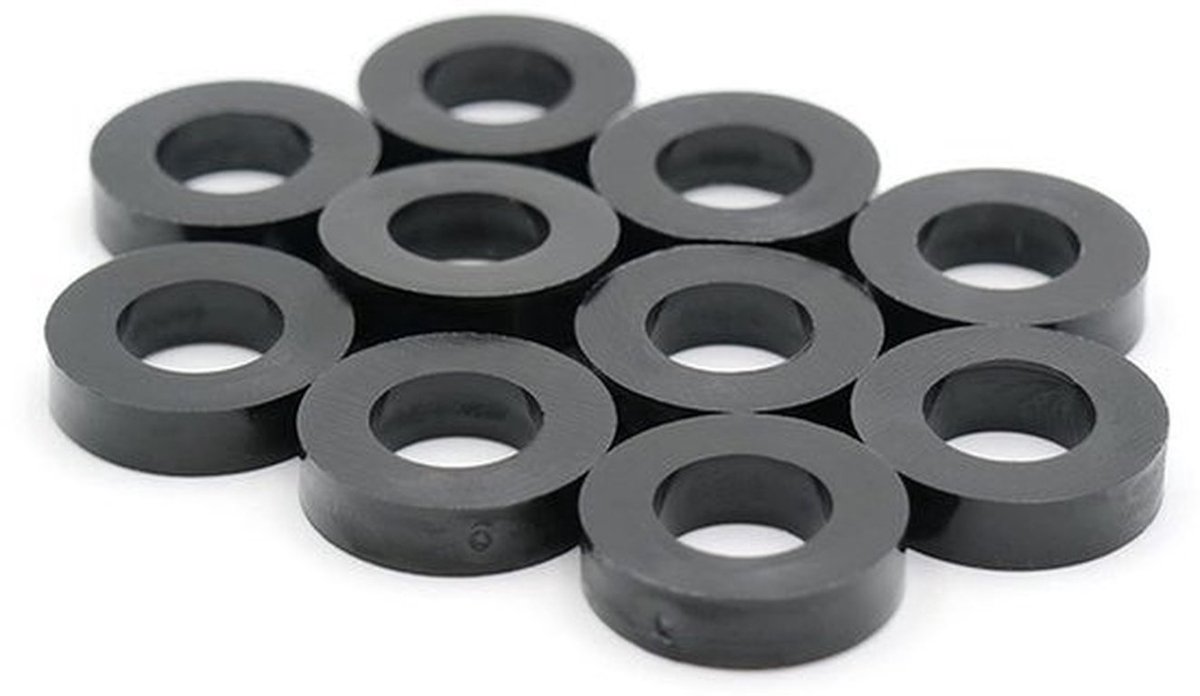 Afstandsstukken M8 - L 6 mm x Ø 15/8,2 mm - HD-polyethyleen - 10 stuks