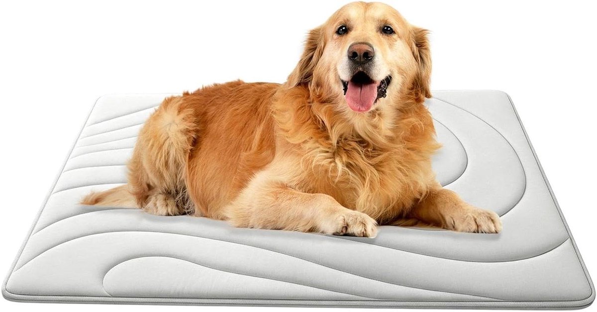 Verkoelende Hondenmat - Hondenkoelmat IJs - Hond Koel Houden - Zelfkoelend Antislip - Groot 122x71cm - Grijs