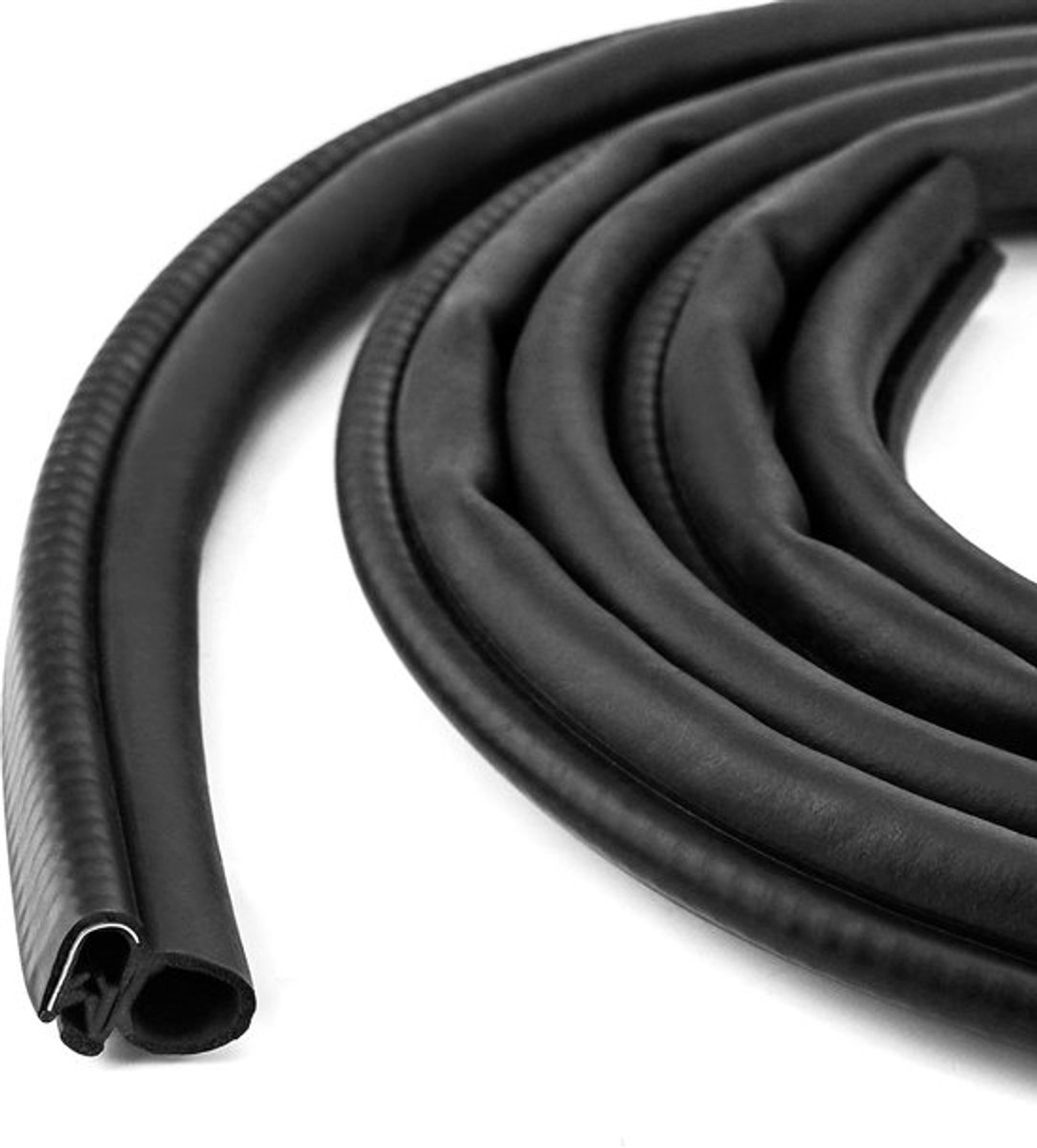 U-profiel autodeurrandbescherming, geen lijm Randbeschermingsprofiel rubberen afdichting voor sedans, vrachtwagens, SUV, ATV, UTV, geschikt voor 1,5 mm - 3,5 mm randen, 3 meter