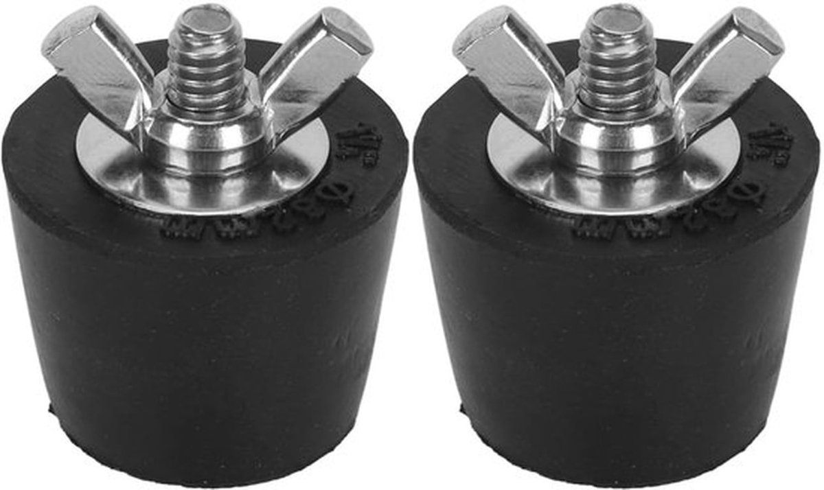2 Stuks Rubberen Zwembadpluggen voor de Winter Afvoerpluggen Zwembaduitbreidingspluggen Rubberen Winterpluggen met SS-schroef Roestvrijstalen Schroefbouten voor Bovengronds