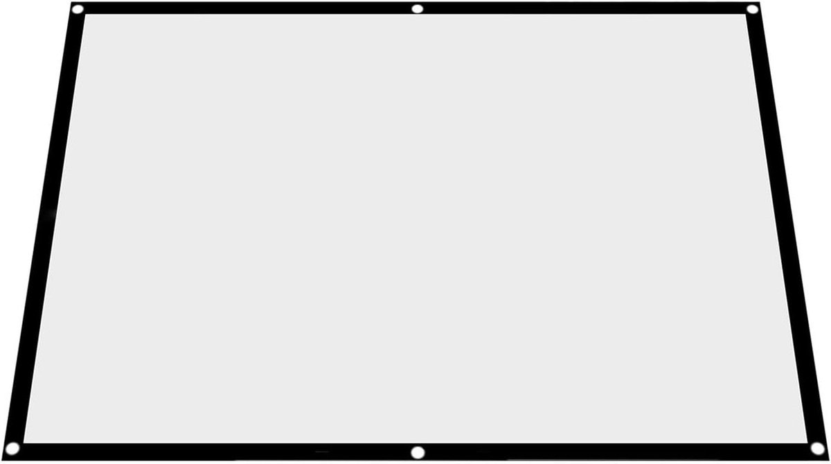 Projectiescherm - Vouwbaar Scherm - Film Avonden - Voor en Achter Projectie - 100 inch - Wit