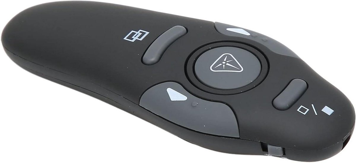 Presentatie Afstandsbediening - Presentatie Clicker - Presentaties Geven - Ergonomisch Ontwerp - 10 Meter Bereik - Zwart
