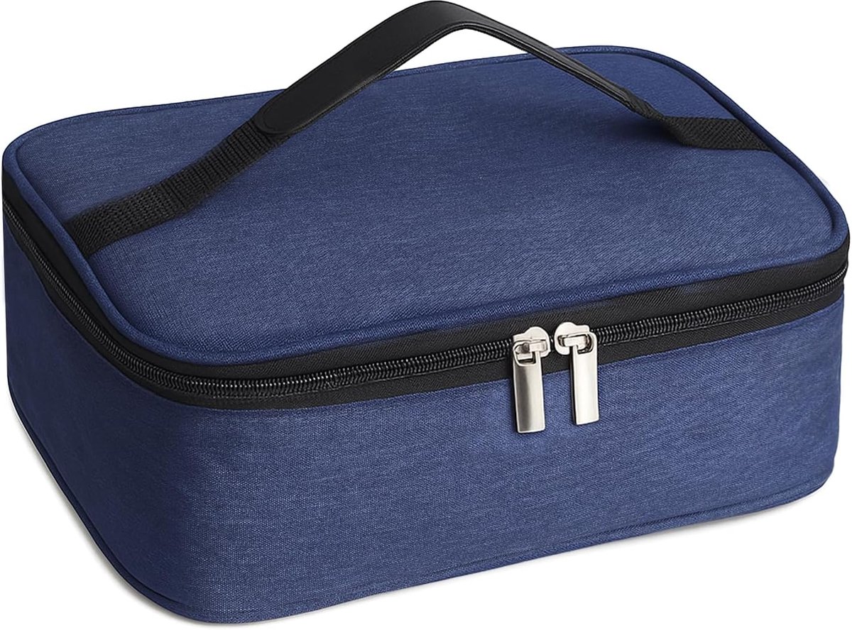 SnelShoppen - Mini Koeltas 3.2L Vouwbare Insulated Lunch Bag Lichtgewicht Waterdichte Picnic Tas voor Mannen en Vrouwen - Blauw