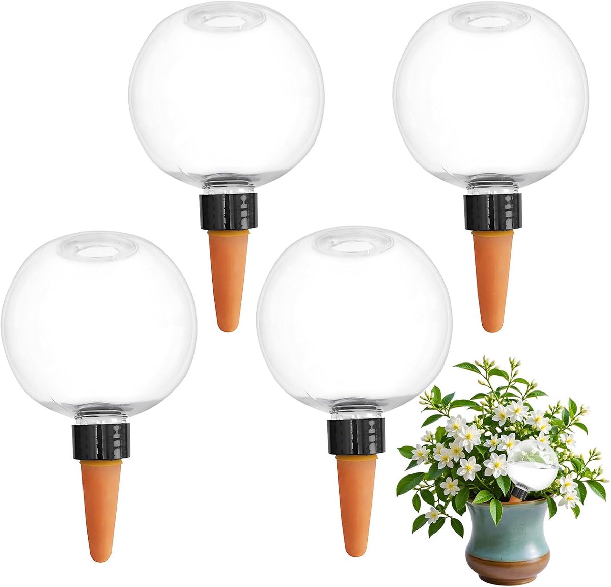 SnelShoppen - Irrigatieballen voor Planten, Zelfwaterend Systeem, 500 ml Capaciteit voor Tuin, Balkon en Kamerplanten, Robuuste Keramiek en PP Materia