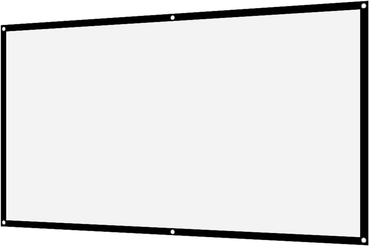 Projectiescherm - Filmdoek Buiten - Thuisbioscoop Creëren - Inclusief Ophangset - 100 inch - Wit