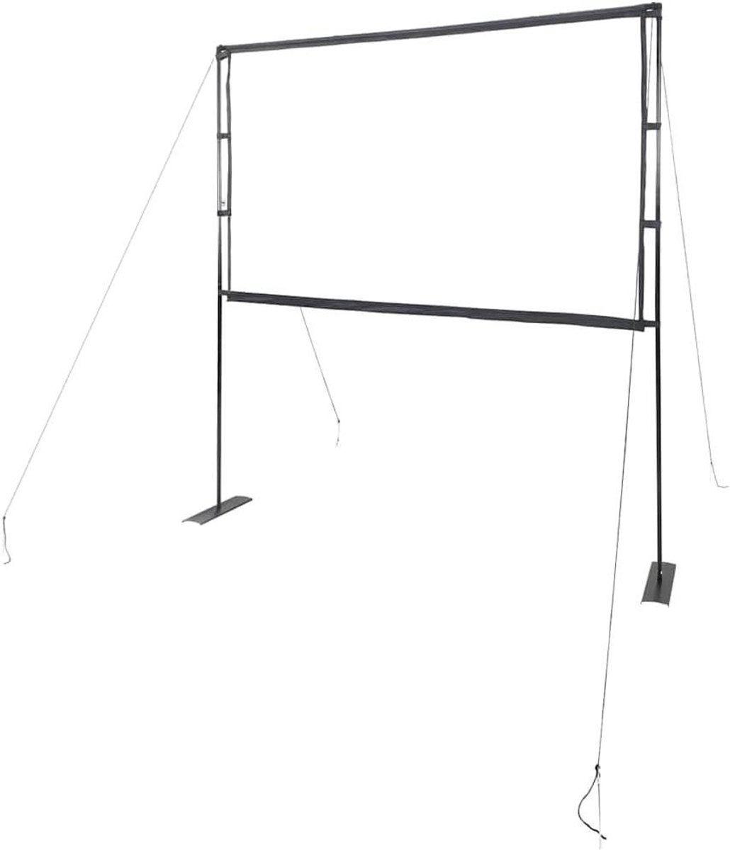 Projectiescherm met standaard - Presentatiewand rolscherm - Thuisbioscoop presentaties - Geoptimaliseerd lichtabsorberend oppervlak - 90 inch 16:9 - Mat wit
