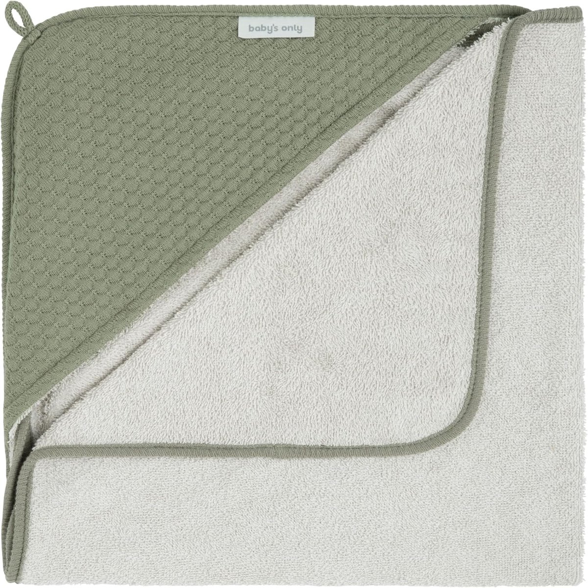 SnelShoppen - Baby Badcape Omslagdoek Handdoek met Capuchon 75x85 cm Sky Urban Green - Zachte Badstof voor Baby's - Ideaal na het Badderen