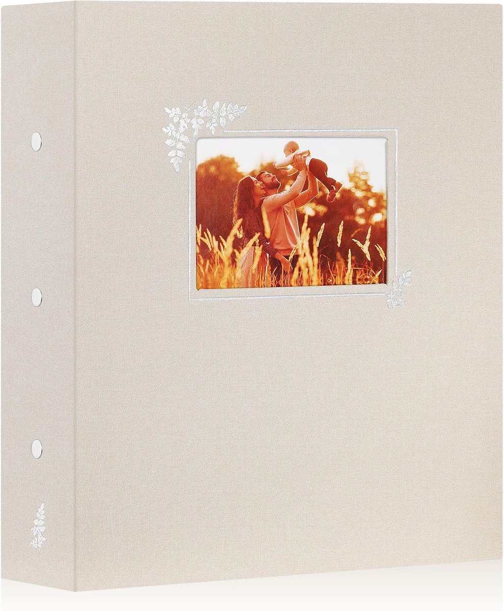 SnelShoppen - Fotoalbum 11,5 x 15 cm - Beige Linnen - 1000 Vakken - Horizontaal en Verticaal - Perfect voor Feesten, Vakanties en Herinneringen