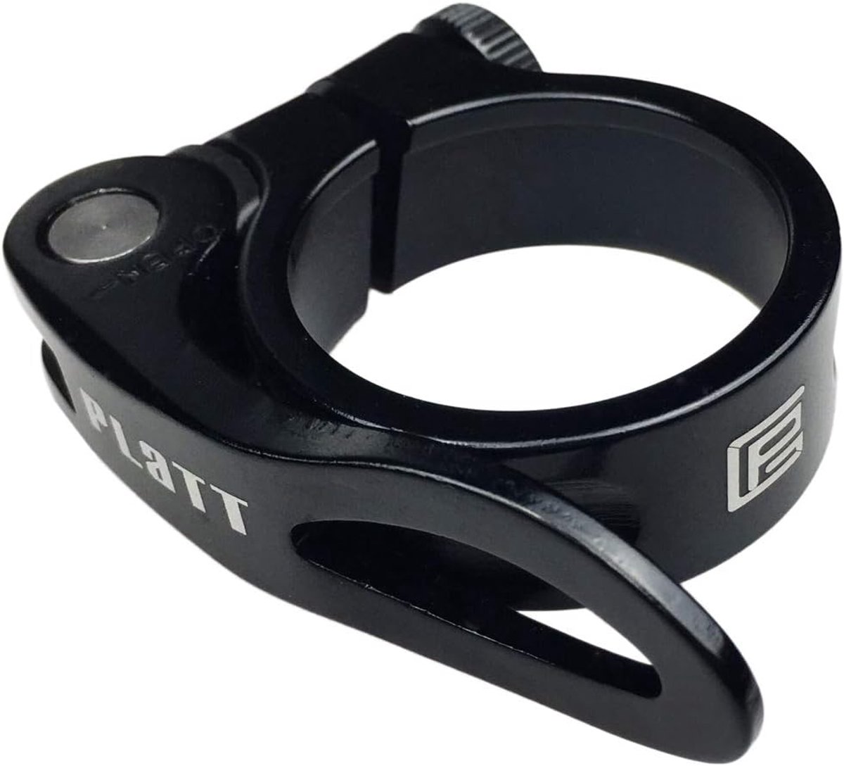 SnelShoppen - Fietszadelklem met Snelspanner - Aluminiumlegering - 28,6/31,8/34,9 mm - Zwart - 31,8 mm - Verstelbare Zadelpen voor Fietsen