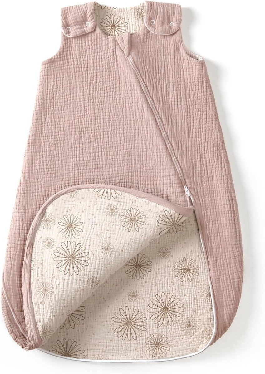 SnelShoppen - Babyslaapzak voor 3-9 maanden - Musline Slaapzak Katoen - 70 cm - Geschikt voor Jongens en Meisjes - Ideaal voor het Hele Jaar in de Kin