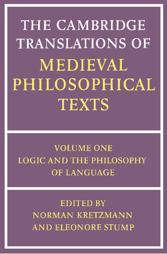 The Cambridge Translations of Medieval Philosophical Texts - cover