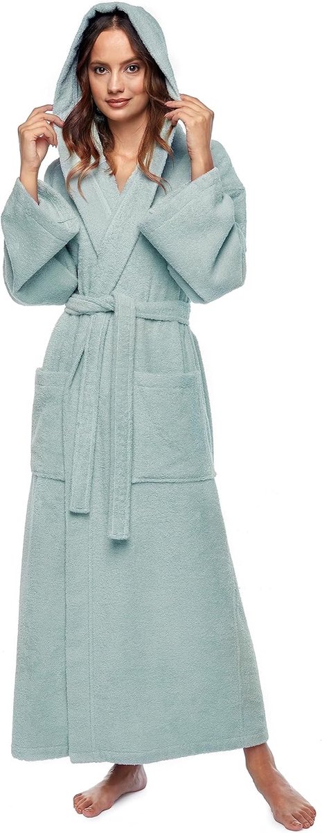 SnelShoppen - Heren Badjas met Kap | Kalf of Enkel Lengte | 100% Katoen Badstof | OEKO-TEX® Gecertificeerd | Sauna, Spa of Ontbijt