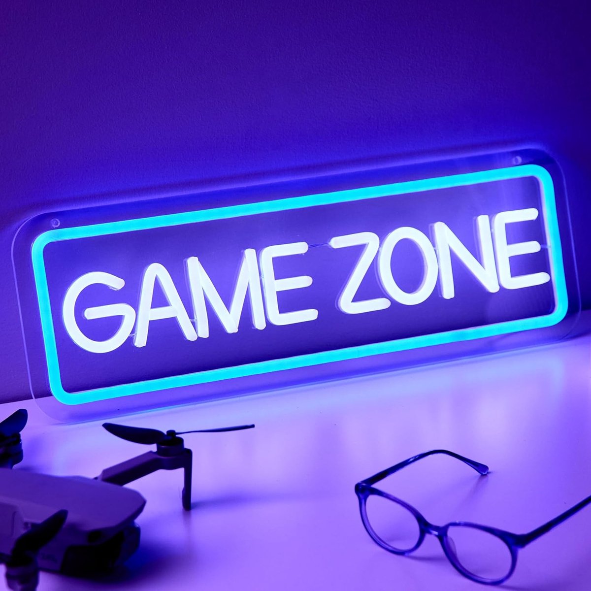 SnelShoppen - Gaming Neon Sign LED Light Lamp - Dimbare Neon Game Zone voor Jongenskamer Decoratie - Perfecte Gamer Nachtlamp voor Slaapkamer - USB Aa