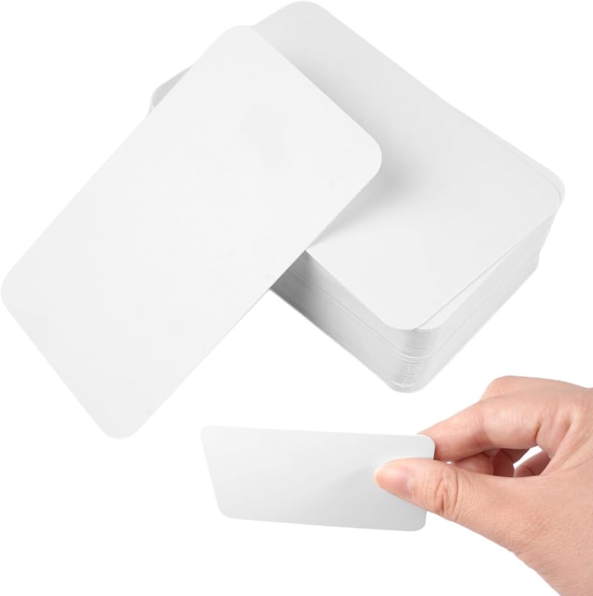 SnelShoppen - 100 Stuks Lege Papieren Kaarten 9 x 5.3cm - Indexkaarten, Geheugenkaarten, Cadeau Tags, Bedankkaarten voor Kerst, DIY Creaties en Feestj