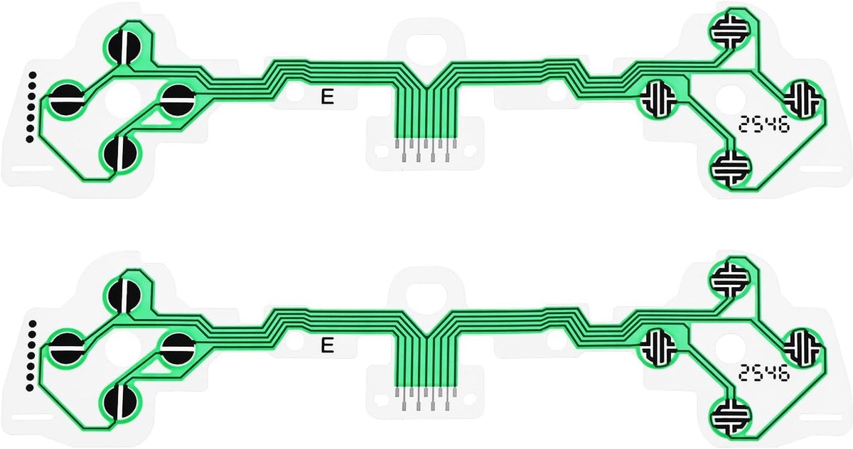 SnelShoppen - 2x Conductieve Film voor PS5 DualSense Edge Controller - Flexibele Kabel Ribbons voor Vervanging en Reparatie - Hoogwaardige Compatibili