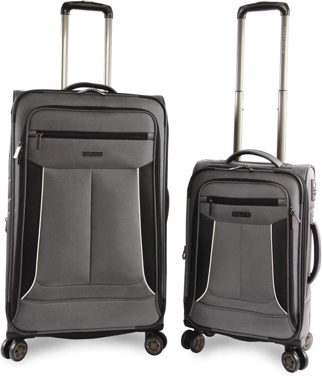 SnelShoppen - Lichte Uitbreidbare Koffer Set 2-delig met Spinner Wielen - Ideaal voor Zakenreizen en Vakanties - Professionele Reis Bagage - Ruime Opb