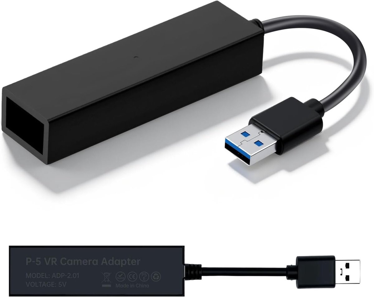 SnelShoppen - PS5 / PS5 Slim VR Camera-Adapter voor PSVR - PS4 PS VR Converterkabel - USB 3.0 - Compatibel met PS5 Console - VR Game-Accessoires