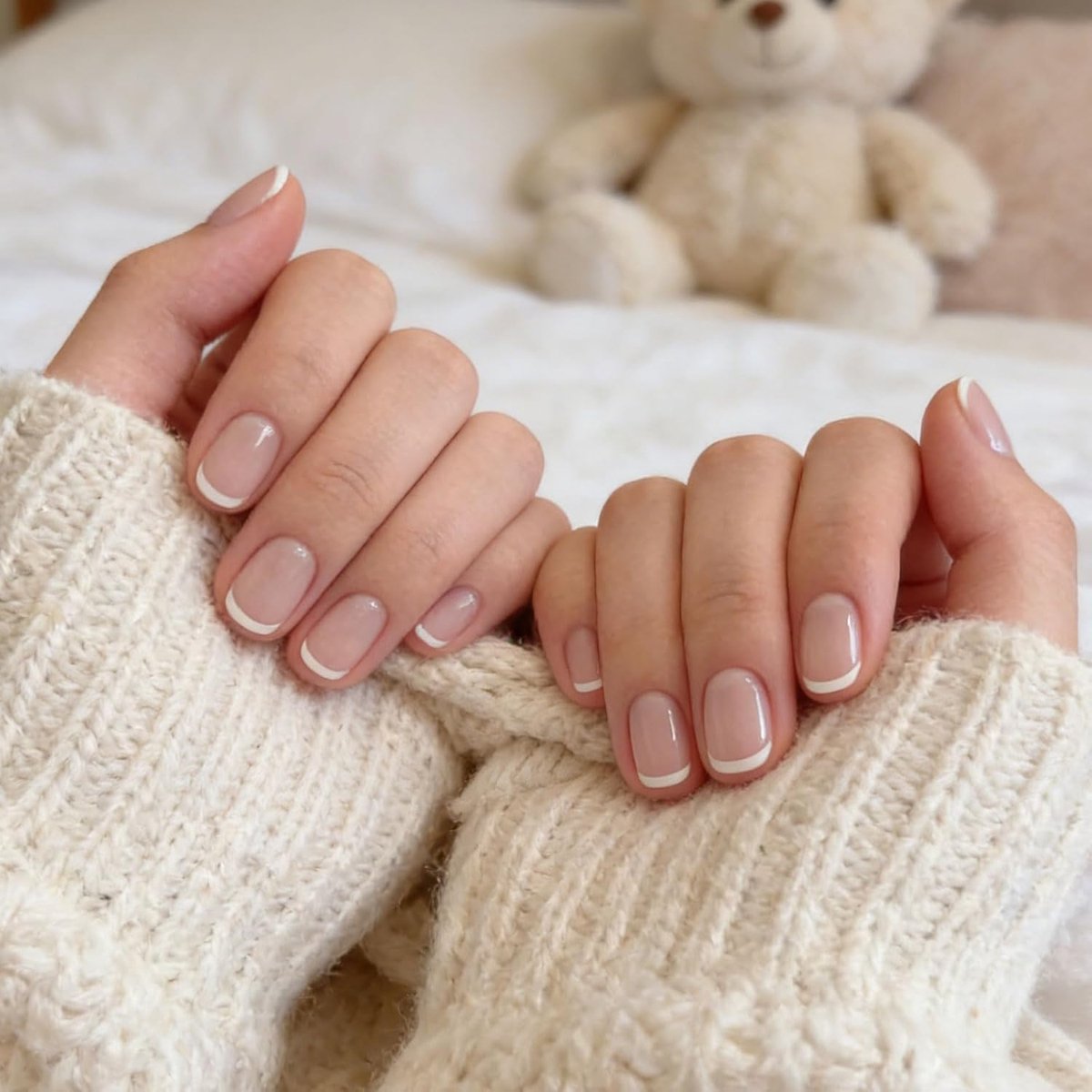 Thijox - Press On Nails, 24 Korte Vierkante Kunstnagels Glanzend Wit Volledige Dekking voor Vrouwen en Meisjes, Perfect voor Nail Art, Feest, en Dagel