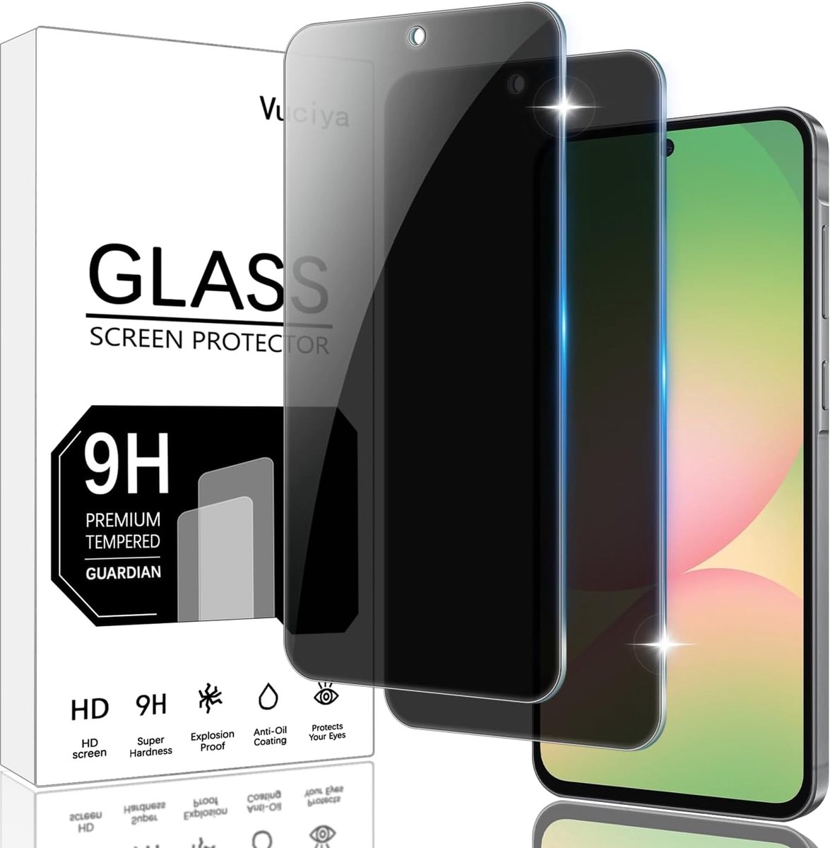 SnelShoppen - Set van 2 Privacyschermbeschermers voor Samsung Galaxy A56 - Anti-Krassen, 9H Hardheid, Gehard Glas, Pantserbescherming, Anti-Spy, Perfe