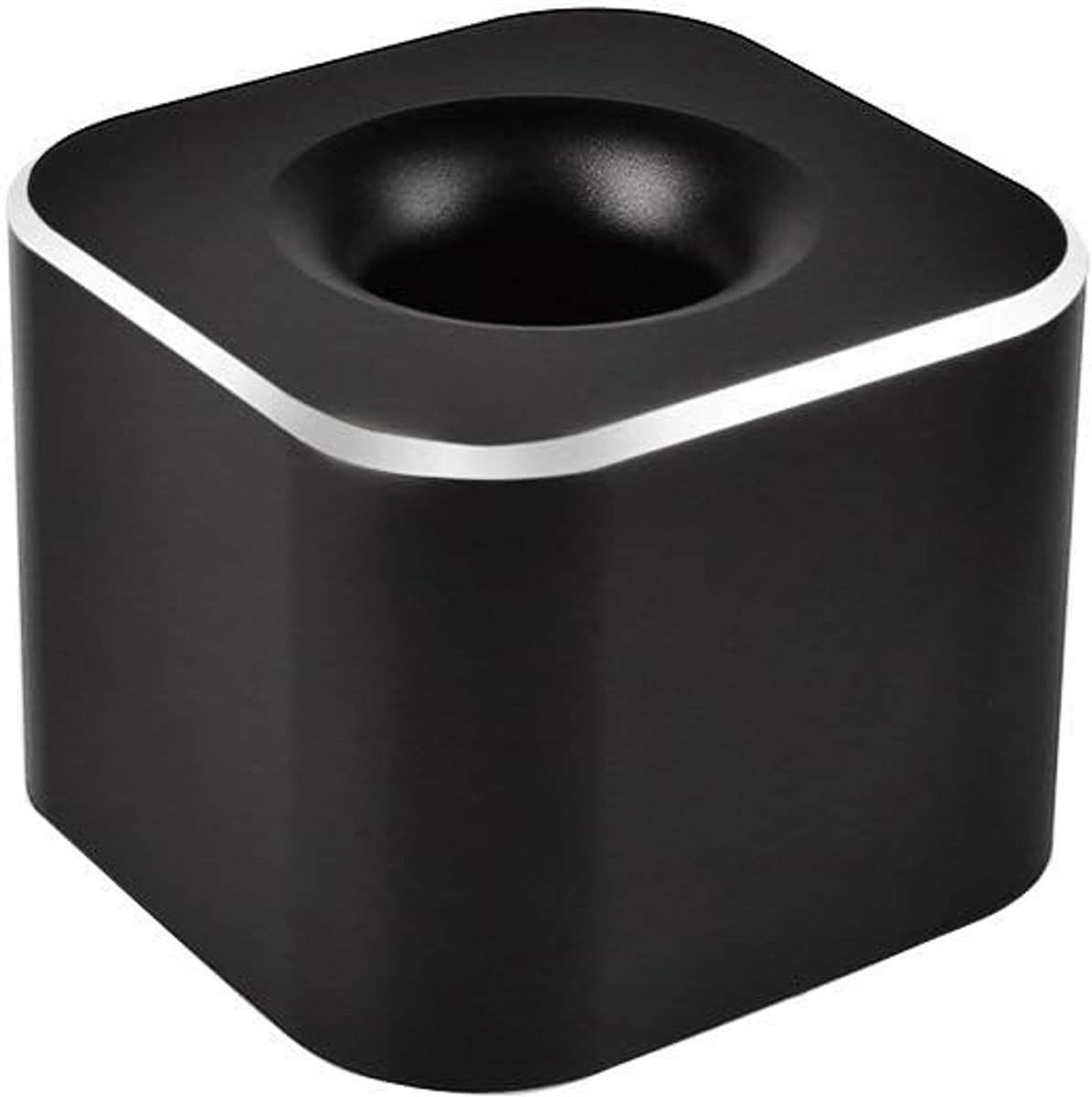 Thijox - Coideal Mini Aluminium Pen Stand Houder Metaal - Zwarte Penhouder voor Bureau - Organizer met Eén Gat voor Vulpen, Tandenborstel, Borstel - P