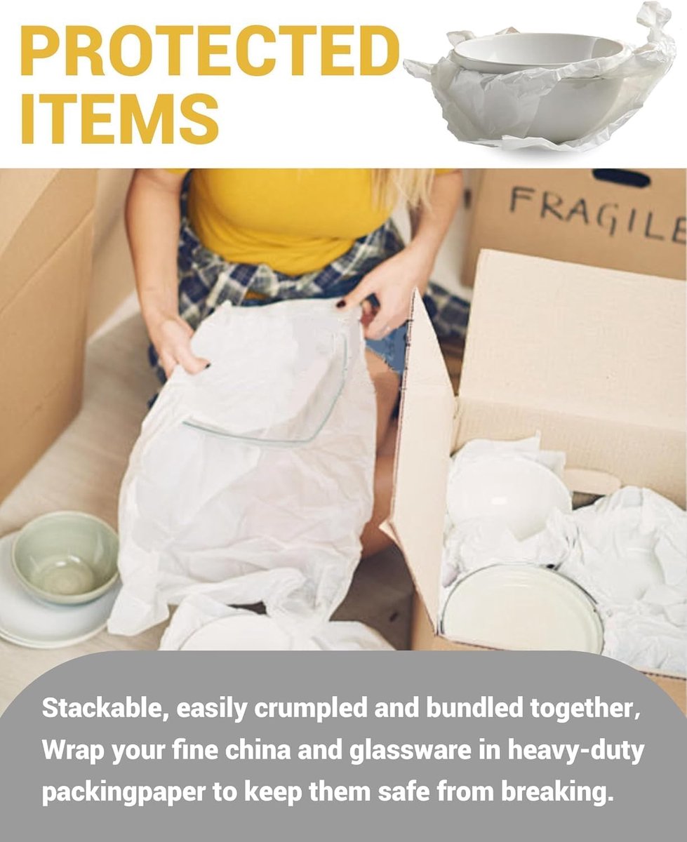 SnelShoppen - Cardboard Verpakkingspapier 120 Vellen 70x38 cm - Nieuwsprint, 60 g/m², Schoon en Recyclebaar voor Verhuizen, Knutselen en Inpakken