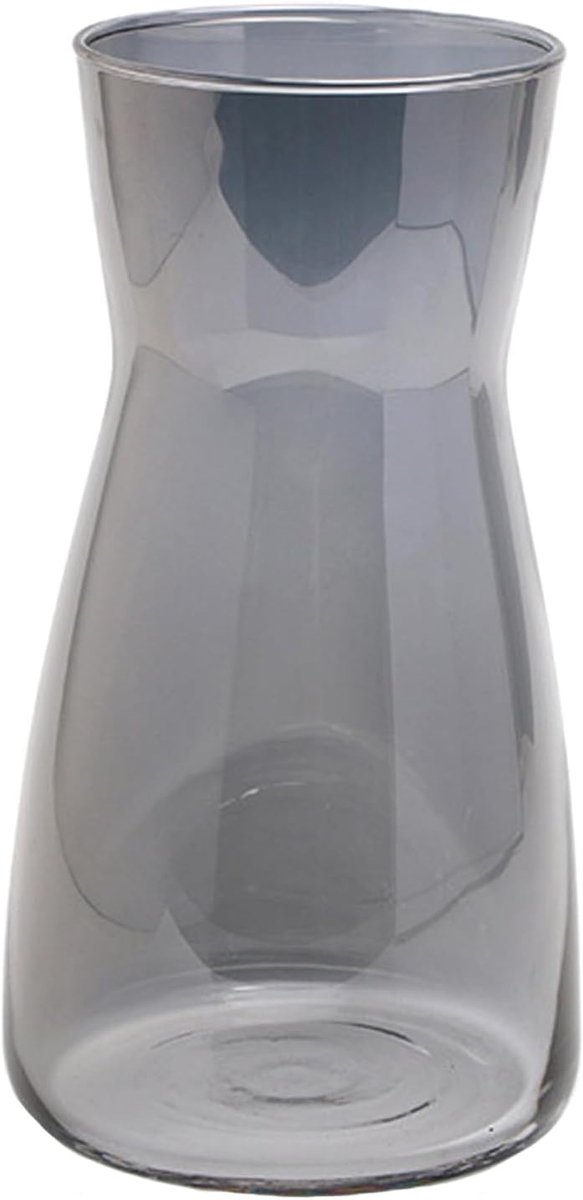 SnelShoppen - Glas Vaas 20 cm Hoog - Transparante Bloemenvase voor Tafel Decoratie, Perfect voor Pampas Gras, Tulpen, Orchideeën, Rozen, Droogbloemen