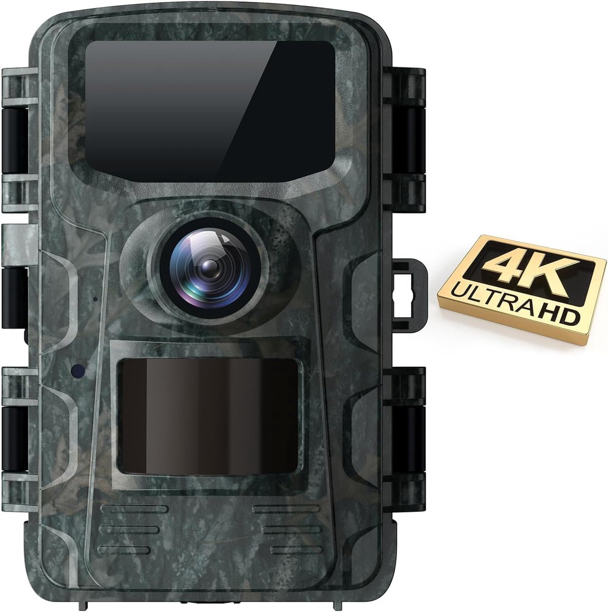 SnelShoppen - Wildcamera 4K UHD, 48MP Nachtzicht, IP66 Waterdicht, Infrared Jachtcamera, 120 Graden Hoek, Dieren Camera voor Buiten