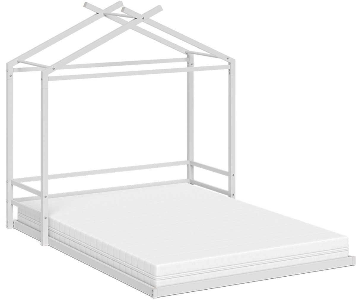 Vitalispa vloerbed Roofy, Wit, 140x200 met matras