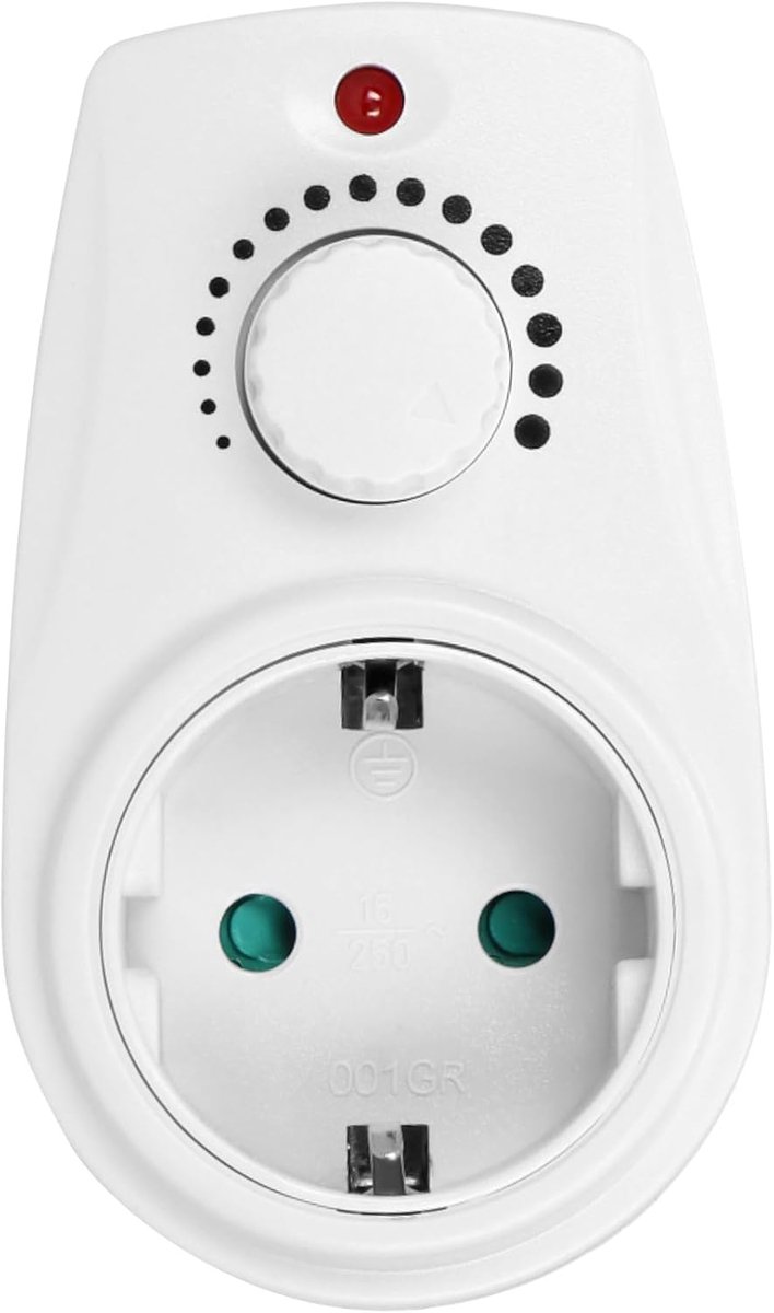 SnelShoppen - Dimmer Socket met Extra 2P+E Aansluiting - Ideaal voor Huishouden, Feesten, en Tuin - Geschikt voor Schuko Stekkers - Niet Geschikt voor