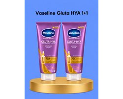 Vaseline Gluta-HYA Duo Pack – Verhelderende & Hydraterende Lichaamsverzorging Set – Verrijkt met Glutathion en Hyaluronzuur – Helpt Donkere Vlekken te verminderen, Egaliseert de Huidtint & Geeft een Zachte, Stralende & Gezonde Huid