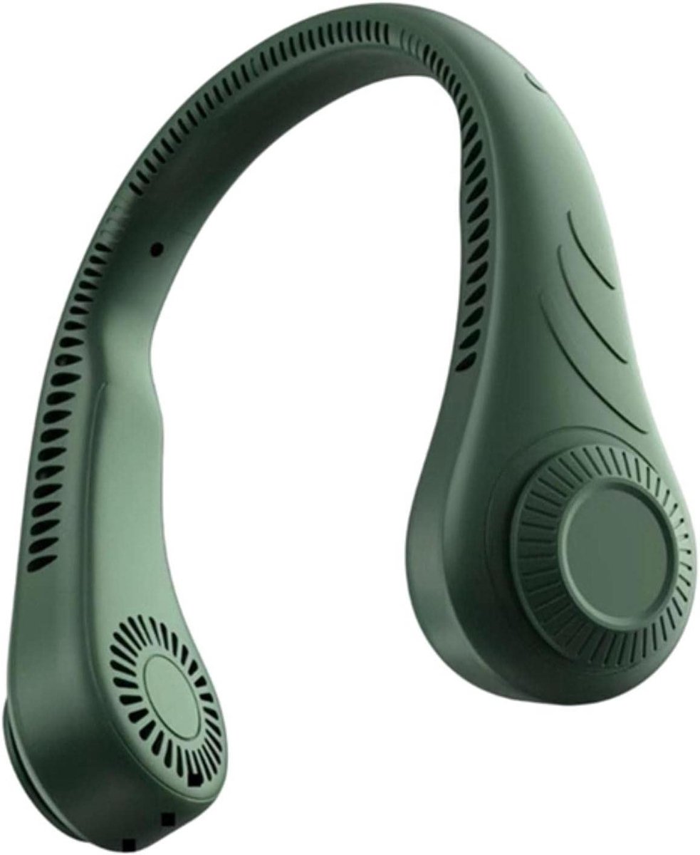 Draagbare Nekventilator - Hangende Ventilator - Persoonlijke Koeling - 360 Graden Wind - 4000mAh Batterij - Groen