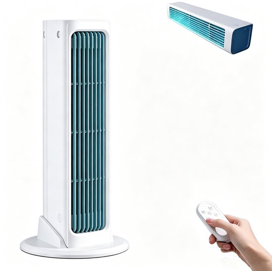 Kraftverdia – fan — Airconditioningventilator – Draagbare vloer-/tafelventilator – Autoventilator – Stille werking – Geschikt voor slaapkamers, kantoren, auto's en reizen