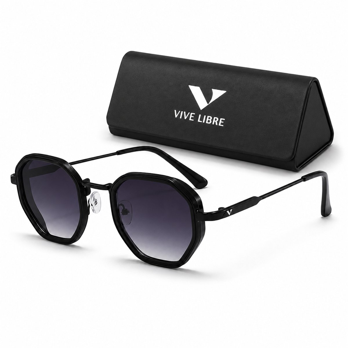 Vive Libre® Unieke Zonnebril – Zwart - Unisex - Heren - Dames