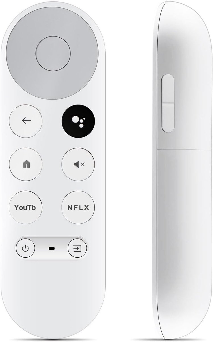 SnelShoppen - Bluetooth Afstandsbediening voor Chromecast TV 4K G9N9N, Geschikt voor Google TV, Netflix, YouTube, Telecomando Streamer met 4K HDR Afsp