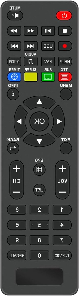 Afstandsbediening - Decoder Bediening - TV Kijken - Directe Werking - 17 x 5 x 1 cm - Zwart