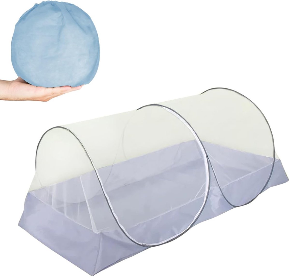 CLGP® Klamboe Tent - Pop Up Tent - Inclusief Opbergtas - Lichtgewicht -Wit