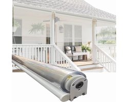 Veranda Rolgordijn - Buiten Gordijn - Bescherming Buiten - Transparant PVC - 125 x 300 cm - Transparant