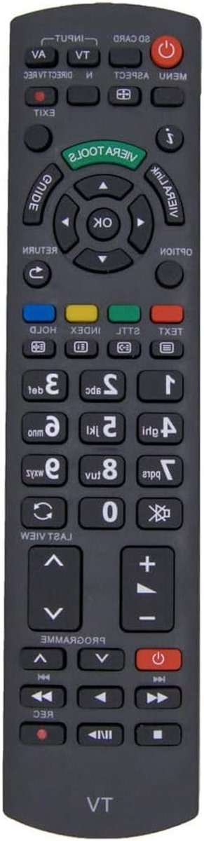 Afstandsbediening - Vervangende Bediening - TV Bediening - Direct Gebruiksklaar - 10 Meter Bereik - Zwart