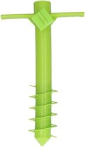 Groene parasolhouder/ parasolharing strand 40 cm