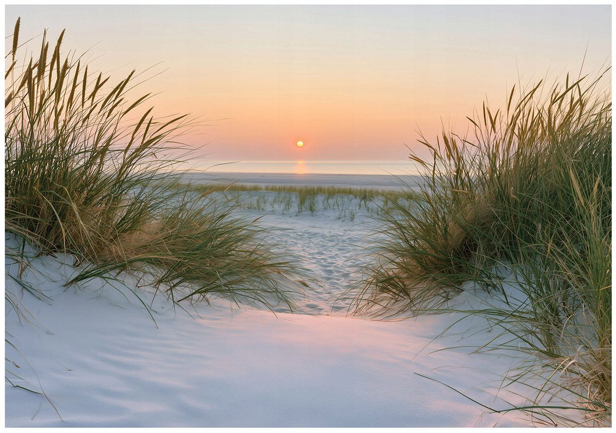 WALLARENA - Fotobehang - 400x280 cm - strand, zee en natuur voor woonkamer en slaapkamer