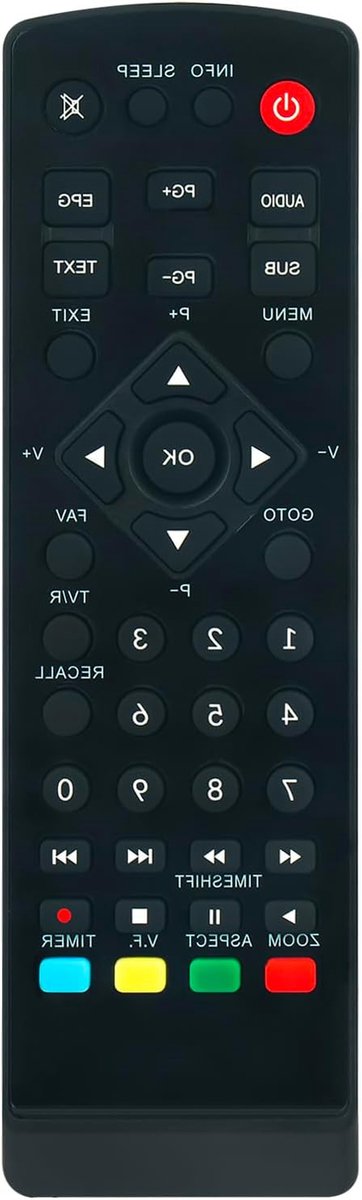 Vervangende afstandsbediening - Universele controller - Tv bedienen - Direct klaar voor gebruik - 10 meter bereik - Zwart