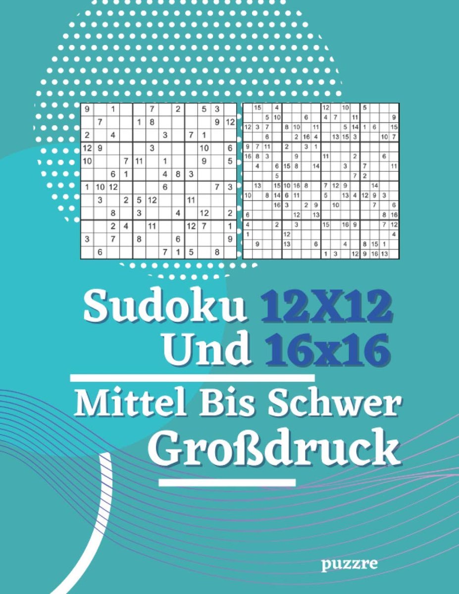 SnelShoppen - Sudoku 12x12 en 16x16 - Denksportpuzzels voor Volwassenen - Grootdruk, Midden tot Moeilijk, Irregulair - Perfect voor Thuis of Op Reis