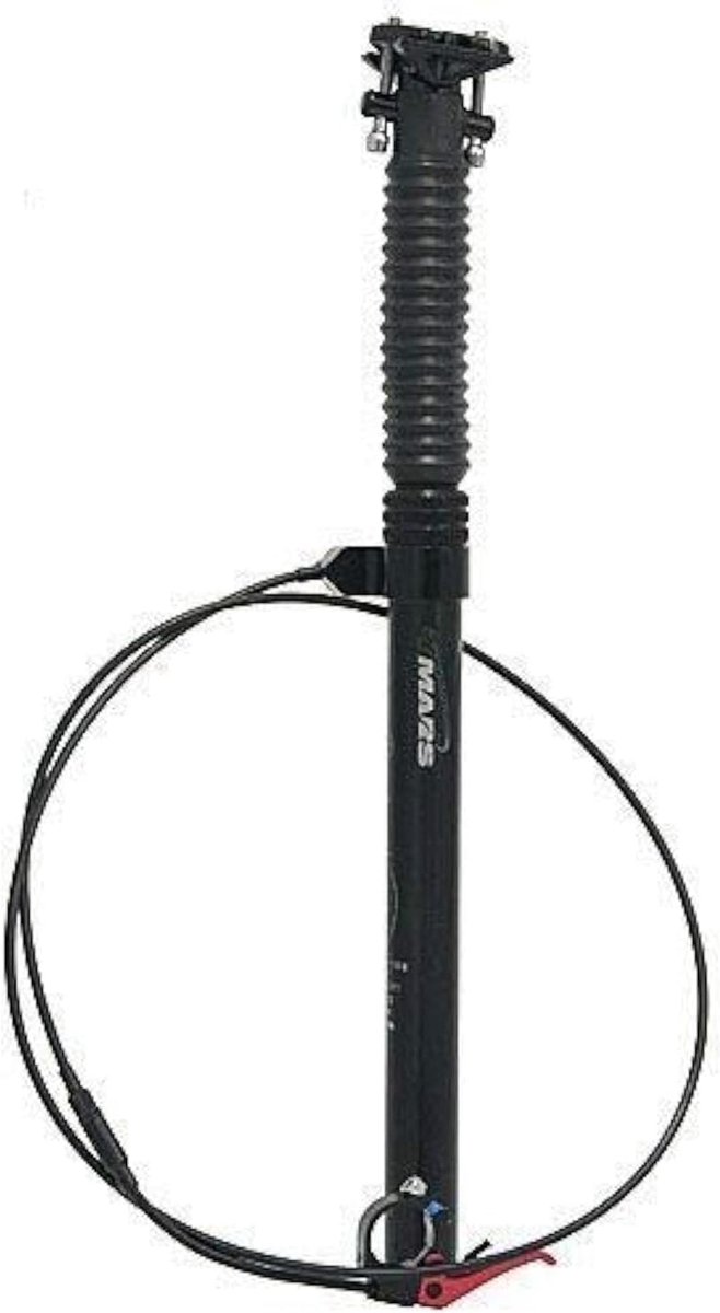 SnelShoppen - TMARS 419S Mechanische Zadelpen 27.2x445mm met 110mm Travel, Zwart, Aluminium, Voor Fietsen, Hoogwaardige Kwaliteit