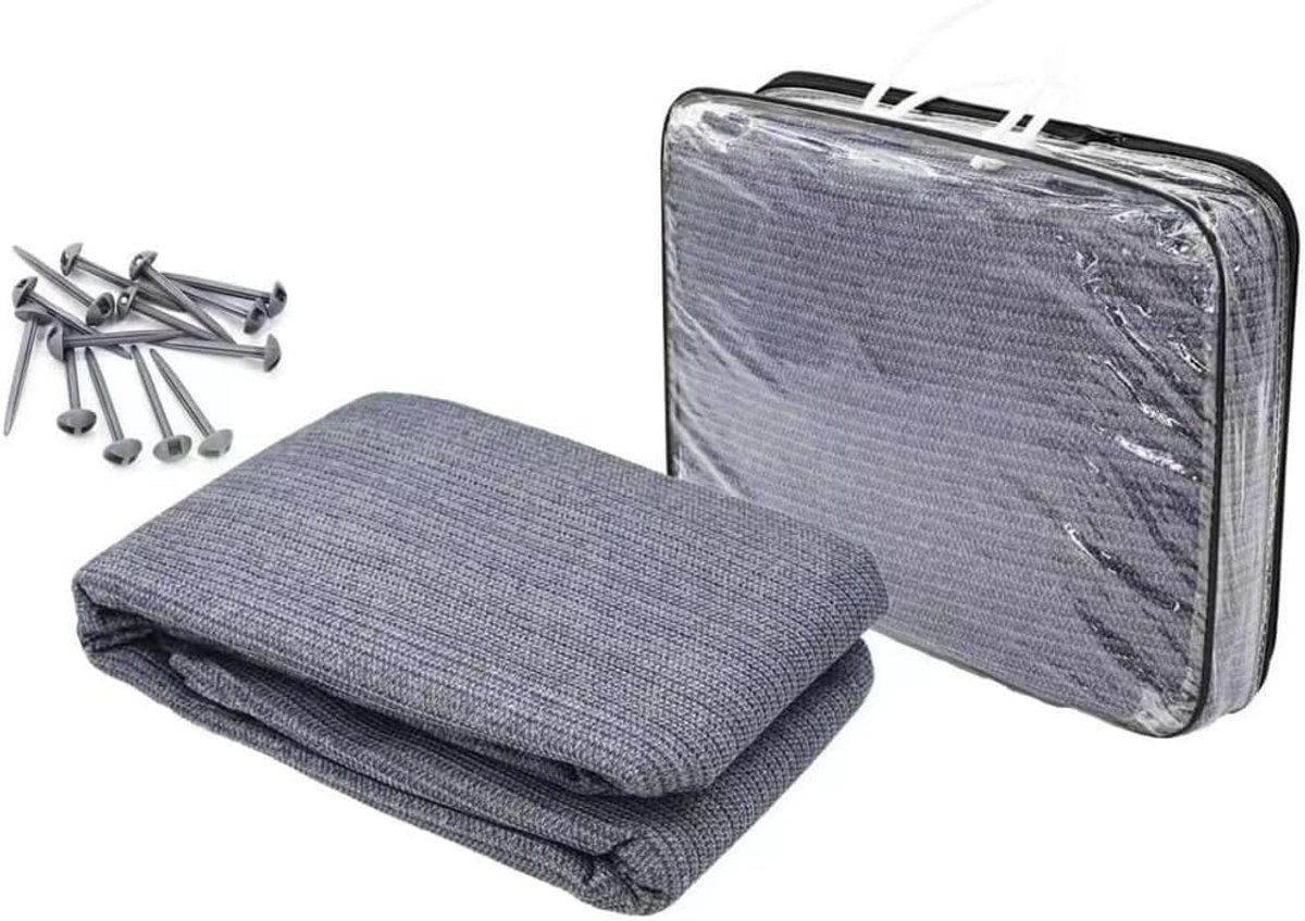 SnelShoppen - Ademend Antislip HDPE Zonnedeken 250x300 cm met 13 Haringen en Draagtas - Ideaal voor Kamperen, Picknicks, Tuinen en Caravans