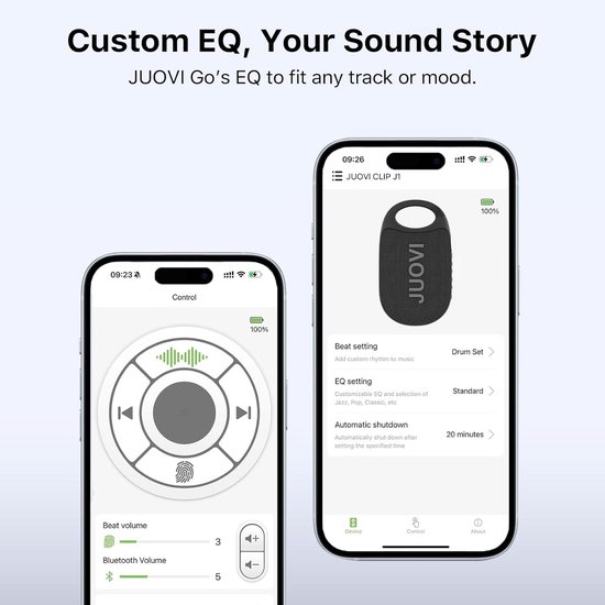 SnelShoppen - Draagbare Bluetooth Speaker met Stereo Geluid, 24u Speeltijd, Bluetooth 5.3, IP68 Waterdicht, Inclusief Carabiner Haak, Perfect voor Str van Snelshoppen — afbeelding 4