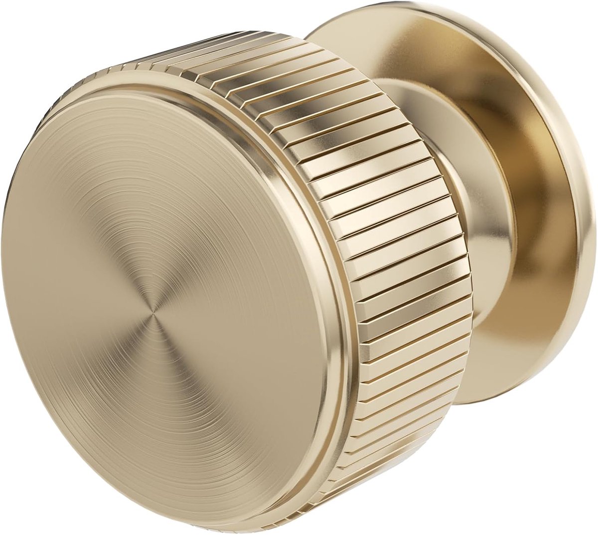 SnelShoppen - Set van 10 Gouden Kastknoppen - 32mm Aluminium Ladesleutels met Lijnserratie