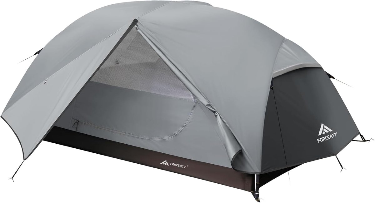 SnelShoppen - Camping Tent voor 2-3 Personen, Lichtgewicht, Waterdicht & Winddicht, 3-4 Seizoenen, 2 D-deuren, Perfect voor Trekking en Buitenavonture