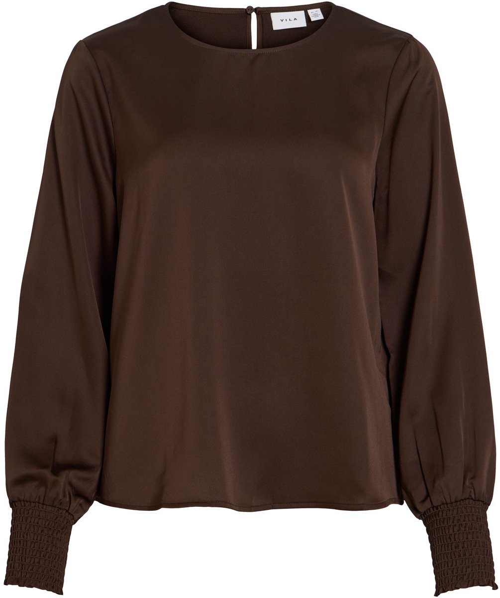 VILA Top met lange mouwen VIELLETTE ronde hals